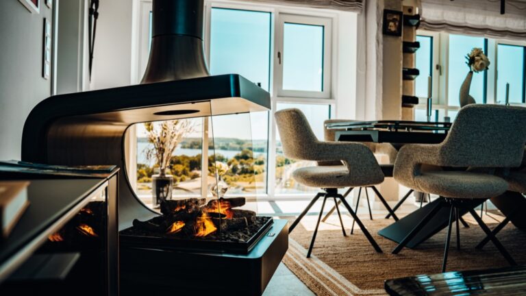 Kamin in der Wohnung
