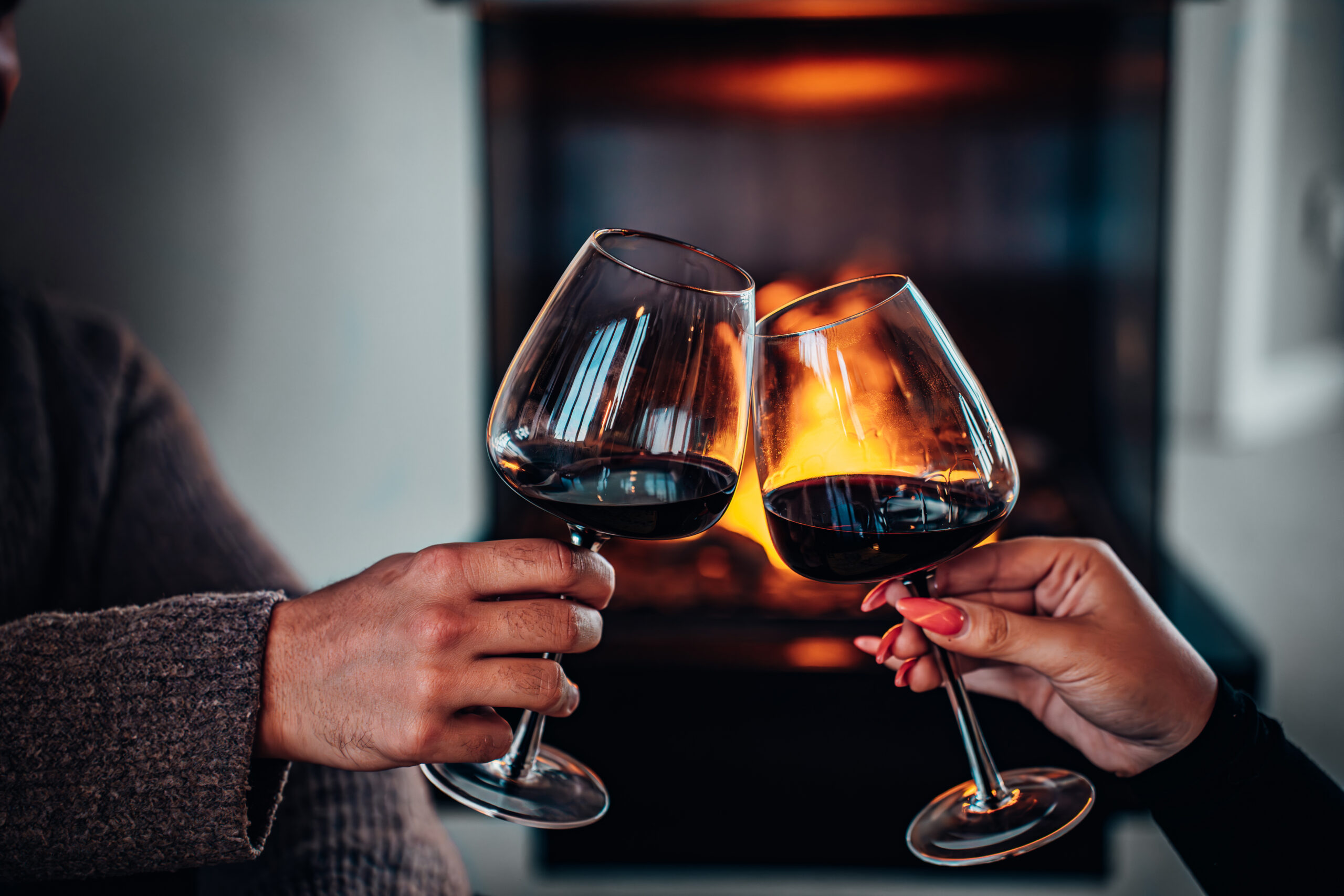 Zwei Gläser Wein im Kornloft