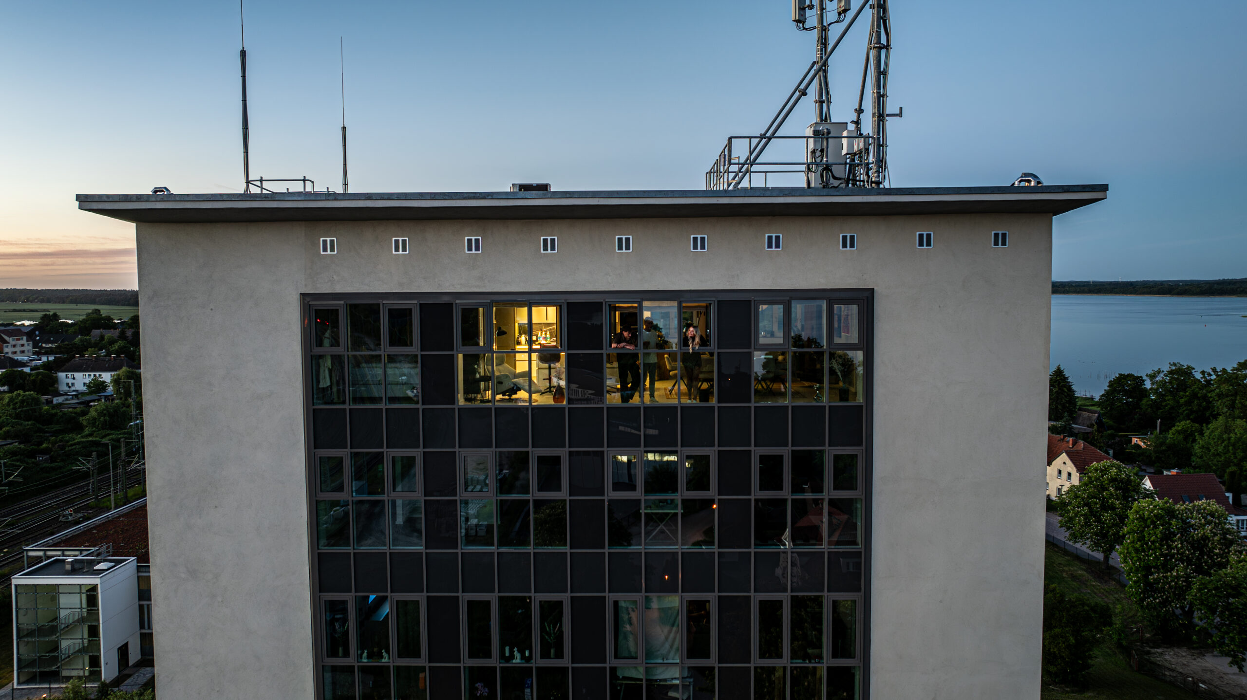 Blick von außen in das Kornloft 9